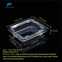 Vente en gros en usine de boîtes d'emballage à biscuits à clapet transparentes jetables pour animaux de compagnie boîtes à salade blister en plastique transparent