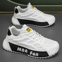 Chaussures pour hommes de haute qualité, nouvelles baskets blanches polyvalentes en maille respirante, style sport décontracté, avec talon compensé, pour la course