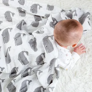 细布树定制彩色100% 棉柔软细布婴儿襁褓毯