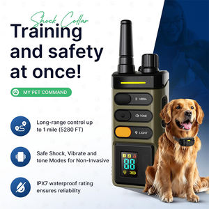 Wiederauf ladbare wasserdichte 1 Mile/5280 Ft Hunde trainings halsband Remote Bark Control Shock Tone Blinkende Leuchtfeuer Sicher für Hunde - Product Image 2
