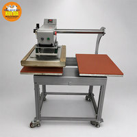 Machine de presse à chaud pneumatique à double station pour l'impression de t-shirts, avec glissière supérieure automatique, pour petites entreprises