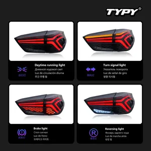 Nouveaux feux arrière rouges TYPY pour Jazz Fit 2021-2024 – Phares arrière LED modifiés avec clignotants dynamiques et feux de jour (DRL) – Ensemble complet pour voiture - Product Image 4