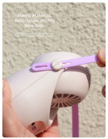 Ventilateur de bureau minimaliste 2-en-1 rechargeable par batterie/USB, à suspendre au cou, en ABS, impression sérigraphique, cadeau promotionnel personnalisé