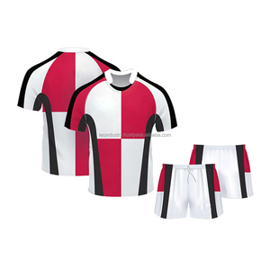 High Quality Rugby Uniform Sets New <b>Design</b> Quick Dry Breathable Anti-Bacterial Summer Polyester Customized Colors Logo OEM - Product Image 2