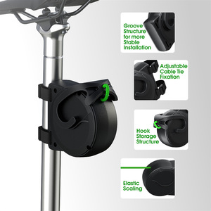 Corde de remorquage pour vélo, réglable, noire, pour cyclisme parent-enfant, utilisation en extérieur - Product Image 3