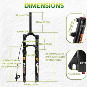 <span class=keywords><strong>Fourche</strong></span> à Suspension à Air BUCKLOS pour VTT Débattement <span class=keywords><strong>140mm</strong></span> <span class=keywords><strong>Fourche</strong></span> à Air pour VTT 9*100mm à Dégagement Rapide Pièces de Vélo Tube 34mm <span class=keywords><strong>Fourche</strong></span> de Bicyclette - Product Image 2