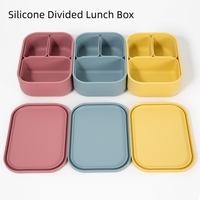 Boîte à lunch bento en silicone avec compartiments, compatible lave-vaisselle, design personnalisé, couleur au choix, fabricant avec plus de 20 ans d'expérience, certifié BSCI