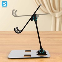 Vente chaude Support Mobile Support de Téléphone Multifonction Réglable Pliable Portable En Métal Support de Téléphone Portable Support de Téléphone De Bureau