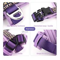 Arnés para Perro Personalizado OEM, Suave, Grueso, de Neopreno, Cómodo, con Estampado Boho, Sin Tirones, para Perros Pequeños, Medianos y Grandes