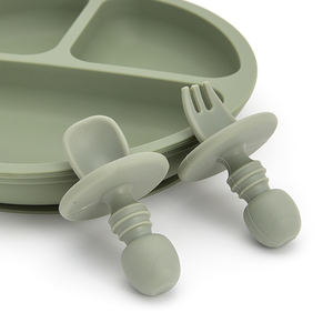 Assiette à dîner ronde pour enfants en silicone, personnalisée en usine, promotionnelle, nouveau design, écologique, robuste et très populaire - Product Image 6