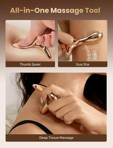 Outil de massage Gua Sha pour soulager la douleur <span class=keywords><strong>des</strong></span> tissus profonds et du corps entier, grattoir musculaire, instrument d'acupression pour protéger le pouce - Product Image 4