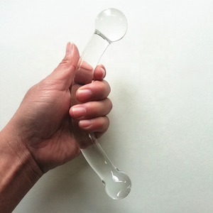 Varita de vidrio de doble punta para tensar la vagina, masajeador de próstata arqueado, plug anal de vidrio, juguetes sexuales para adultos - Product Image 1