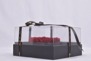 Vendita calda fornitura di fabbrica decorazione regalo conservato Rose con scatola acrilica a forma di <span class=keywords><strong>cuore</strong></span> rosa regalo - Product Image 6