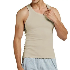 <span class=keywords><strong>Camiseta</strong></span> sin mangas de algodón de verano para <span class=keywords><strong>hombre</strong></span>, chaleco de algodón Con parte inferior deportiva para estudiantes, chaleco suelto de algodón blanco, Tops - Product Image 6