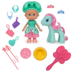 Muñeca Princesa de Vinilo Premium de 13 cm con Cepillo para Cola de Caballo y Accesorios para Peinar - Product Image 1