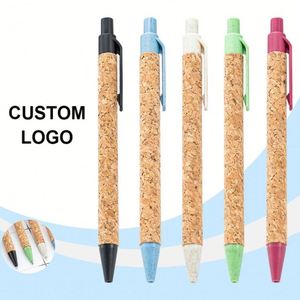 Nuevo Producto 2026, Bolígrafo Ecológico Personalizado con Logotipo, Bolígrafo de Paja de Trigo Reciclada, Bolígrafo de Corcho Ecológico, Bolígrafo Ecológico con Punta de Bola - Product Image 2