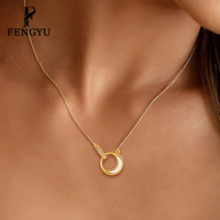 Collier de luxe en gros en argent sterling 925 avec pendentifs ronds en coquillage et zircon plaqué or 18 carats pour femmes, bijoux fins personnalisés