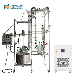 Lò phản ứng chưng cất thủy tinh hình cầu 100l với lớp phủ Sưởi ấm bằng điện và bộ tuần hoàn sưởi ấm cho phòng thí nghiệm - Product Image 1