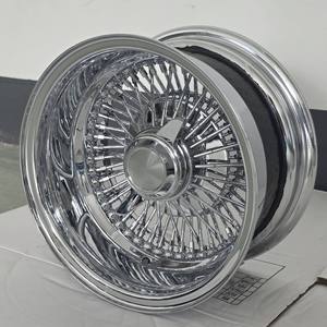 Llanta de Acero Cromado con Rayos de Acero Inoxidable de 13x5.5, 13x7, 14x6, 14x7, 15x7, 16-21, 22x8, 24 Pulgadas - Product Image 3
