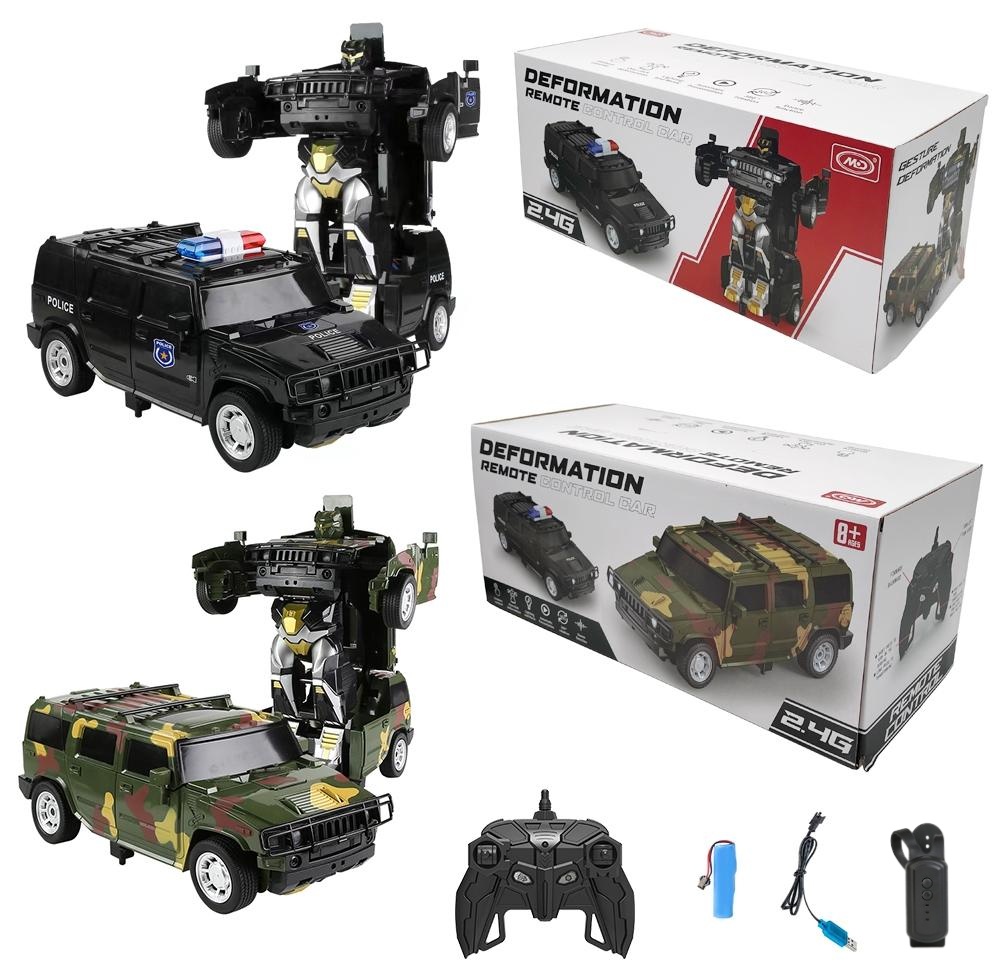 รถตำรวจแปลงร่าง (ที่จับ + เซ็นเซอร์ + นาฬิกา)