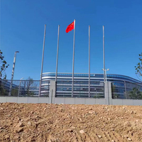 Mât de drapeau extérieur en alliage d'aluminium de haute qualité avec système de câble externe en acier inoxydable et mât électrique
