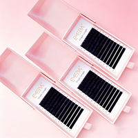 Extensions de cils individuelles EMEDA en velours, PBT coréen, effet cachemire, en plateaux, vente en gros, fournitures de cils effet vison mat