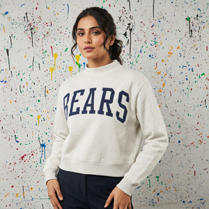เสื้อฮู้ดดี้กันหนาว BEARS WHITE ผ้าฝ้าย 100% ระบายอากาศได้ดี แห้งเร็ว ปักลายสไตล์วินเทจ ดีไซน์ทันสมัย เส้นด้ายคุณภาพสูง - Product Image 1
