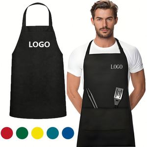 Unisex Cooking Bib <b>Apron</b> Funny Pockets Custom Logo Diy Painting Sublimation Printing Blank Party Appropriate <b>Kitchen</b> - Product Image 4