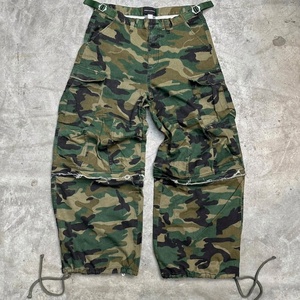 100% Cotton Custom <b>Men's</b> Cargo <b>Pants</b> Eco-Friendly Breathable Quick Dry Mid Elastic Digital Printing Colored Straight Tree <b>Camo</b> - Product Image 4