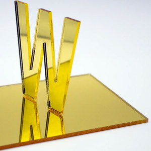 Miroirs muraux 3D adhésifs en acrylique, feuilles de miroir acrylique 2mm 3mm, miroir doré en plexiglas - Product Image 1