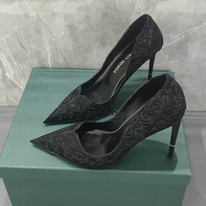 Dubai alta calidad lujo dorado <span class=keywords><strong>bordado</strong></span> Stilettos con punta estrecha señoras Sexy zapatos <span class=keywords><strong>de</strong></span> tacón alto fiesta noche tacones - Product Image 4