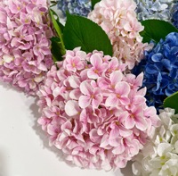 Bunga Hydrangea Sutra Buatan 3D untuk Dekorasi Pernikahan, Acara, Rumah, dan Hotel