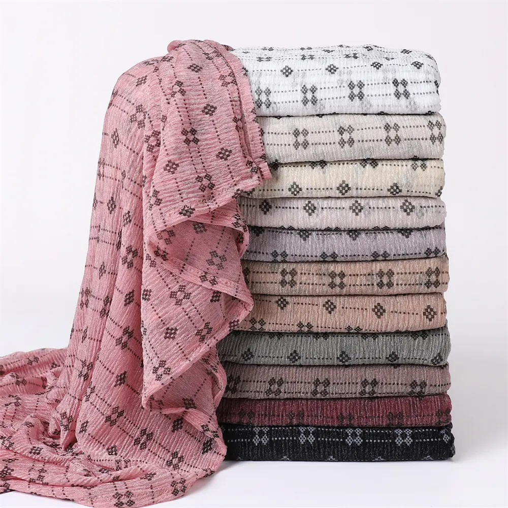 Ewest-bufanda de gasa fina para mujer musulmana, pañuelo islámico de poliéster, 12 colores