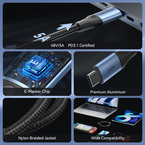 Cavo USB 2.0 <span class=keywords><strong>C</strong></span> a <span class=keywords><strong>C</strong></span> Vention 5A 100W, Cavo USB-<span class=keywords><strong>C</strong></span> Veloce per Telefono - Product Image 4