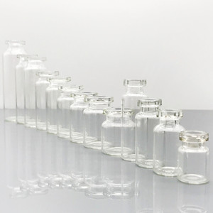 Frascos de vidrio Penlin transparentes de 5 ml con tubo de extracción y tapón de goma de 2 ml, color marrón, para solución estéril y polvo liofilizado - Product Image 2