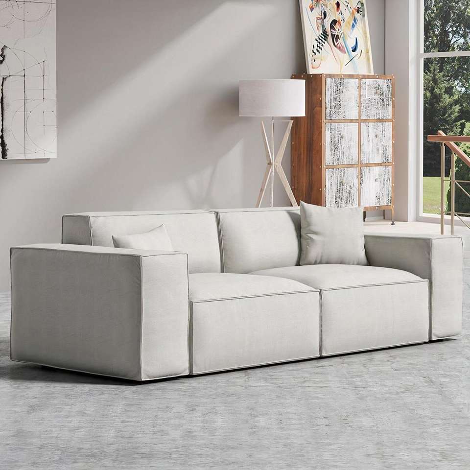 Modern Wood Living Room Furniture Fabric Material Sofa Set Sectional Sofas For Home Luxury