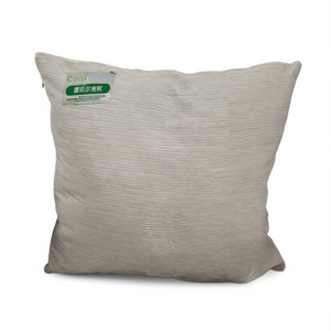 Cuscino in ciniglia grigio riso 50x50 cm – Elegante cuscino da seduta e decorativo - Product Image 1