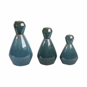 Set di vasi geometrici in ceramica, decorazione moderna per la casa, per soggiorno, mensola, camera da letto, design testurizzato - Product Image 4