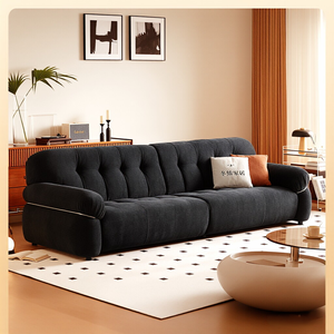 Sofá Moderno de 3 Plazas en Tela Chenille, Respaldo Acolchado, Esponja de Alta Resiliencia, Estructura de Madera de Alerce Importada, Estilo Minimalista <span class=keywords><strong>para</strong></span> Sala de Estar - Product Image 2