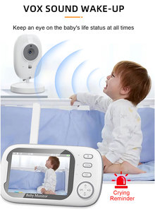 Moniteur vidéo numérique pour bébé 3,5 pouces 720p avec détection des pleurs, caméra, système Smoant Charon Baby Pod, sirène intégrée, communication bidirectionnelle - Product Image 6