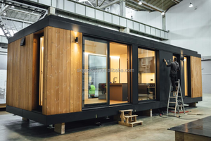 Casa Prefabbricata di Lusso Moderna, Piccola Casetta Color Legno, Edifici Prefabbricati, Baite, Hotel, Appartamenti, Ville, Case Modulari Uso Airbnb - Product Image 3