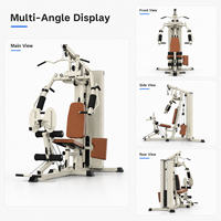 Machine Smith multifonctionnelle en acier à poste unique pour usage domestique avec exercices de soulevé de jambe et de bras papillon