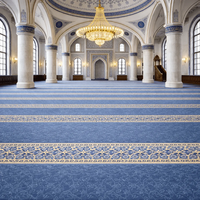 Tapis de prière turc pour mosquée, enroulable, fourni par l'usine, tapis de mosquée épais en nylon imprimé, tapis mural de mosquée