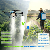 Drone agricole commercial avec grand réservoir, UAV de pulvérisation agricole, charge lourde 50 litres