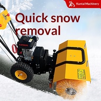 Balayeuse à neige robuste à conducteur marchant à pied, moteur à essence 6,5 CV, machine de déneigement pour usage commercial