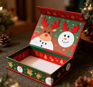 Custom Magnetic Gift <b>Box</b> <b>Set</b> with Tissue Paper Ribbon Bow for Christmas Corporate Gifting - Product Image 5