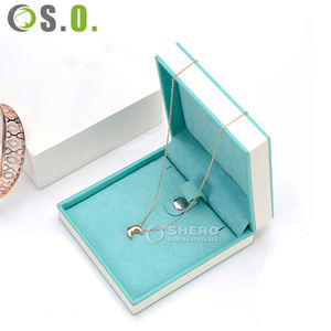 Boîte à collier en papier imitation cuir, matériaux personnalisés, boîtes en plastique, insert en velours de luxe, boîte à bijoux en plastique - Product Image 5