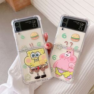 Nouvelle coque de téléphone transparente et claire pour Z-Flip4 Z-Flip3 <span class=keywords><strong>Bob</strong></span> l'éponge pour pantalon Antichoc Imperméable TPU Sans fil - Product Image 4