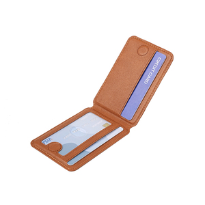 RTS New Design PU Leather Fashion Folded Business <strong>Card</strong> Holder <strong>Wallet</strong> 4 Inch ID &amp; Credit <strong>Cards</strong> - Product Image 6