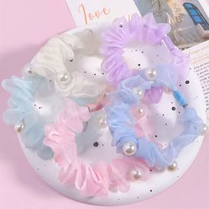 Nouveaux accessoires pour cheveux pour enfants : élastiques à haute élasticité, adhésifs, avec perles en maille colorées et anneaux à boucle plate, pour fêtes - Product Image 4